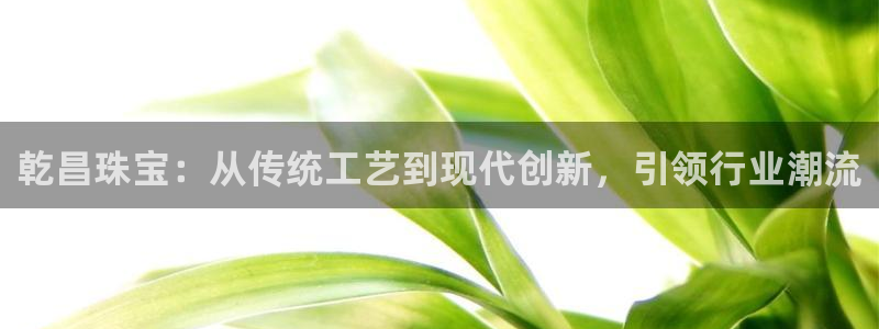 开丰娱乐平台地址：乾昌珠宝：从传统工艺到现代创新，引领行业潮流