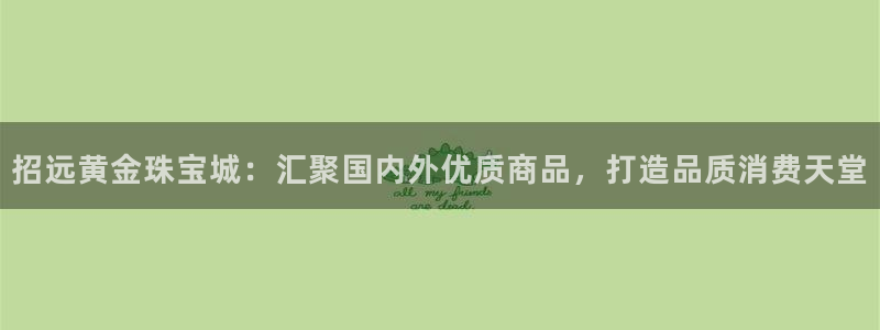 开丰娱乐怎么样：招远黄金珠宝城：汇聚国内外优质商品，打造品质消费天堂