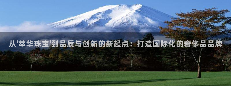 开丰娱乐：从\'萃华珠宝\'到品质与创新的新起点：打造国际化的奢侈品品牌