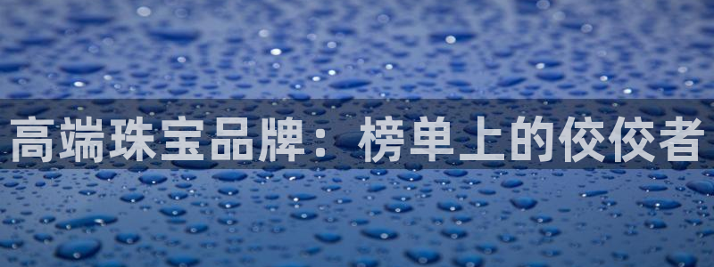 开丰娱乐趣 7O935：高端珠宝品牌：榜单上的佼佼者