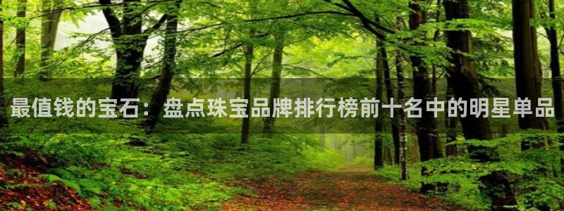 开丰娱乐左：最值钱的宝石：盘点珠宝品牌排行榜前十名中的明星单品