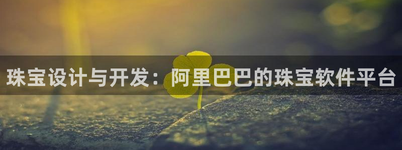 开丰娱乐主管：珠宝设计与开发：阿里巴巴的珠宝软件平台